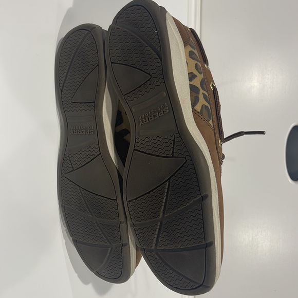 Sperry Topsider Size 4.5M Leopard Print Boat Shoes G Intrepid Chocolate YG45170A - Picture 3 of 6